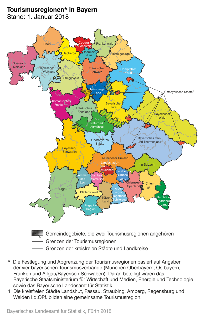 Tourismusregionen in Bayern Tourismusregionen in Bayern