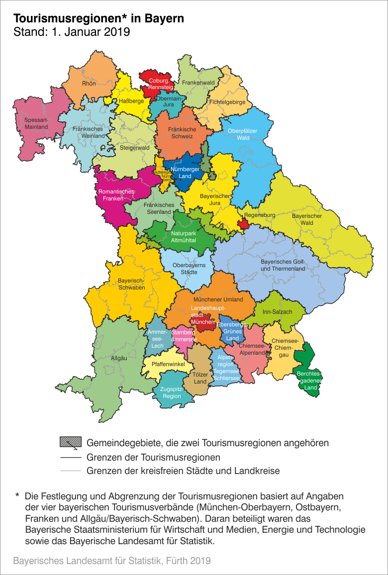 Karte Tourismusregionen Karte Tourismusregionen